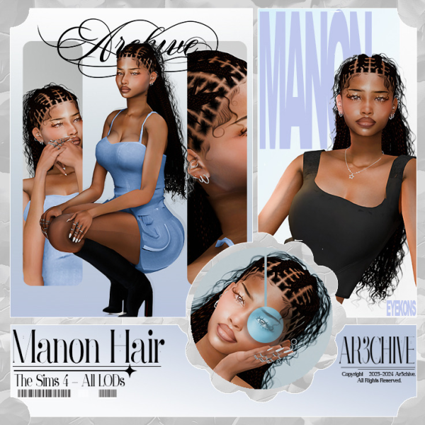 Alpha Manon Hairstyle by simsfinds - The Sims 4 Custom Content