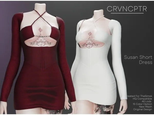 Maxis Match Susan Short Dress - The Sims 4 Custom Content