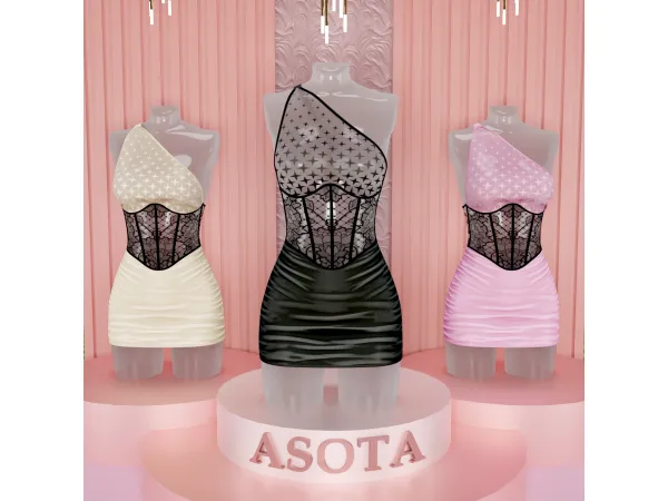 Alpha [ASOTA OFFICIAL] Merry Short Dress - The Sims 4 Custom Content