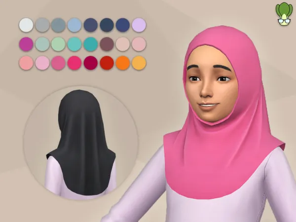 Maxis Match Child Hijab 2 by kapakijo - The Sims 4 Custom Content