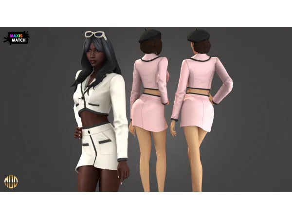 Maxis Match Annie Set Jacket by Modco Studios - The Sims 4 Custom Content