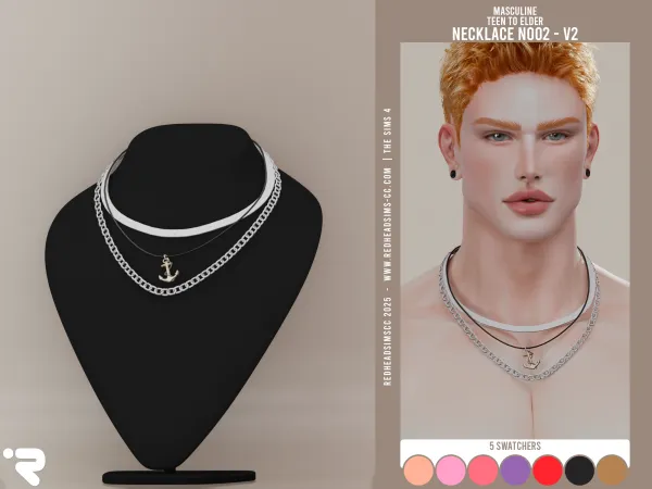 Alpha NECKLACE N002 V1 - The Sims 4 Custom Content