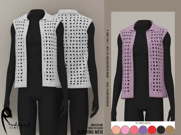 Alpha AM CLOTHING N010 by redheadsims - The Sims 4 Custom Content