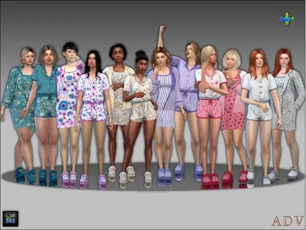 Mix Nightwear for mom and teen daughter - The Sims 4 Custom Content