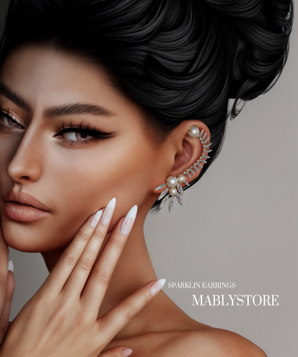 Alpha SPARKLE EARRINGS by simsfinds - The Sims 4 Custom Content