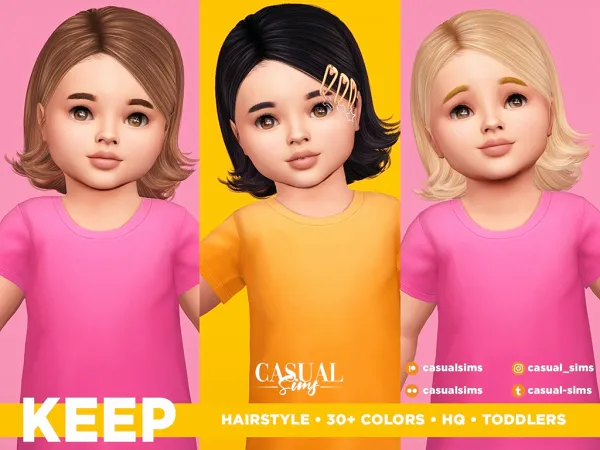 Alpha Keep Hairstyle For Toddlers - The Sims 4 Custom Content