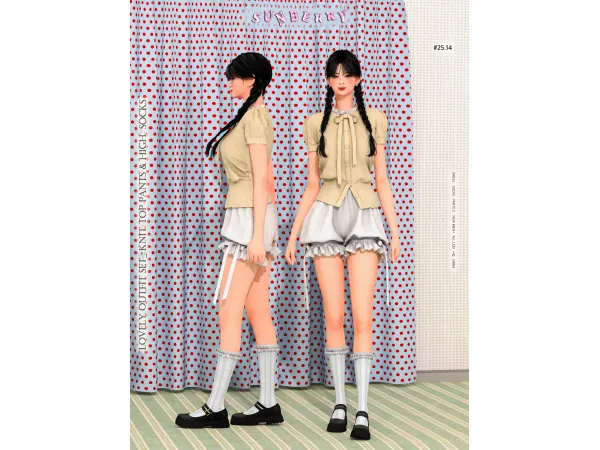 Alpha [SUNBERRY] 2514 Lovely Outfit - The Sims 4 Custom Content