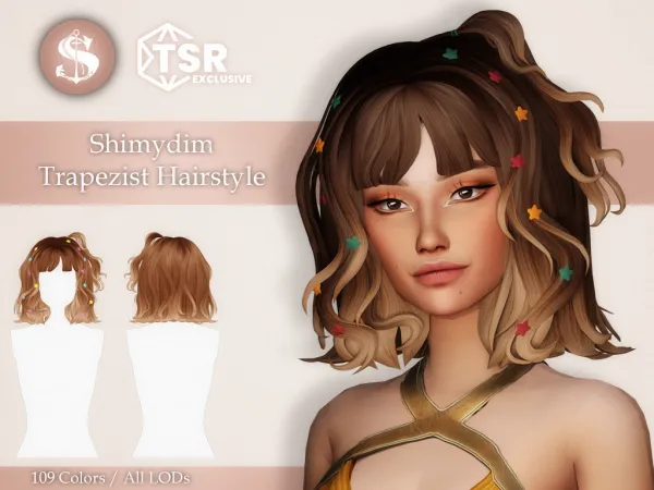Maxis Match trapezist hairstyle - The Sims 4 Custom Content