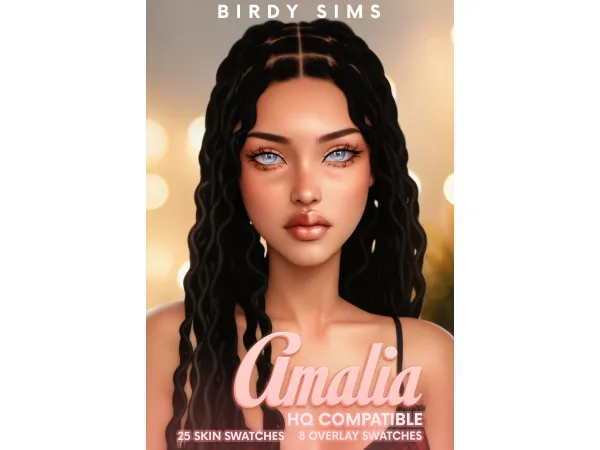 Mix Birdy Sims Amalia Skin - The Sims 4 Custom Content