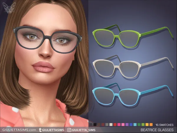 Alpha Beatrice Glasses - The Sims 4 Custom Content