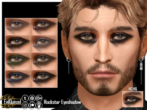 Mix Rockstar Eyeshadow by EvilQuinzel - The Sims 4 Custom Content