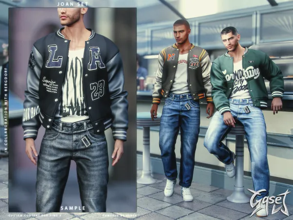 Alpha GASET Joan Jacket Sample - The Sims 4 Custom Content