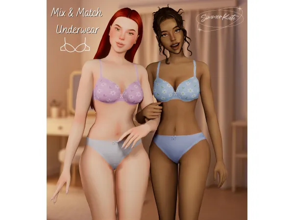 Maxis Match Mix Match Underwear Set - The Sims 4 Custom Content