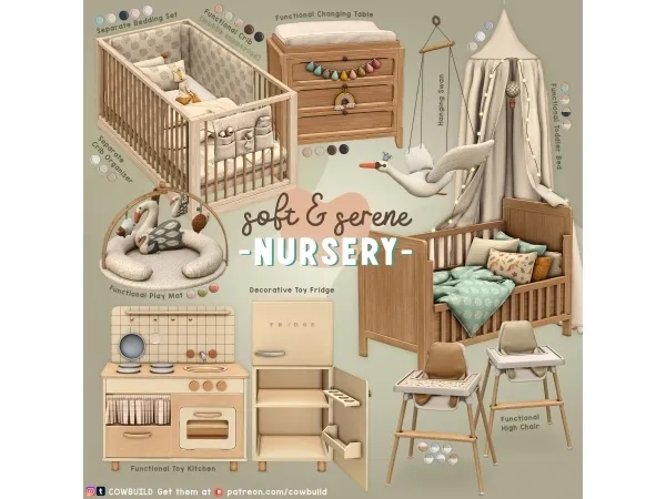 Mix May 2023 Set (1) Soft & Serene Nursery - The Sims 4 custom content