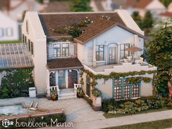 Maxis Match Everbloom Manor l noCC by simZmora - The Sims 4 Custom Content