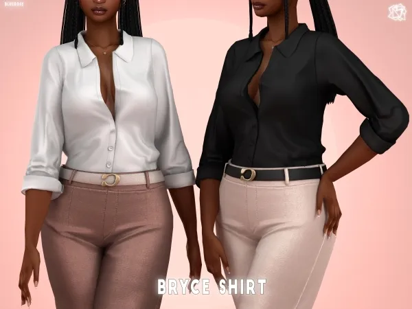 Alpha Old money Bryce Shirt brsims - The Sims 4 Custom Content