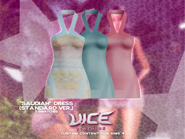 Alpha VICE SAUDIAH Dress (Standard Version) - The Sims 4 Custom Content