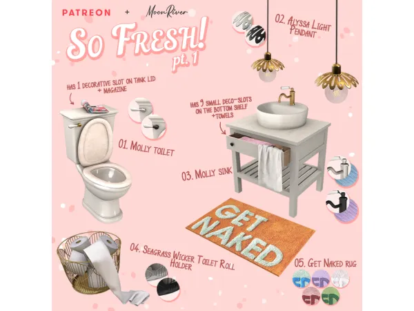 Mix So Fresh set part1 by MoonRiver - The Sims 4 Custom Content