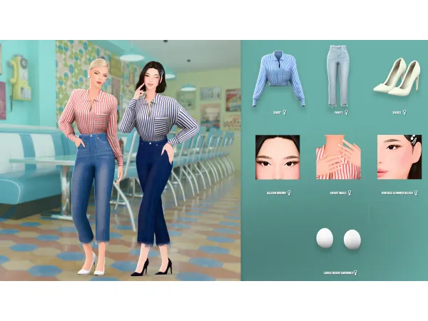 Maxis Match MEGAN SET ModCo Studios - The Sims 4 Custom Content