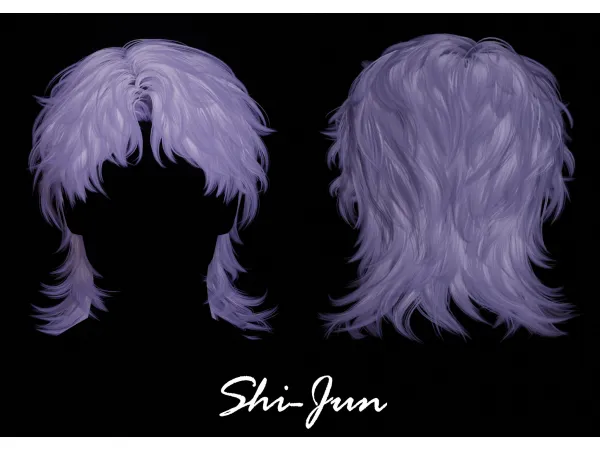 Alpha [shi]Rafayel Wolftail hair - The Sims 4 Custom Content