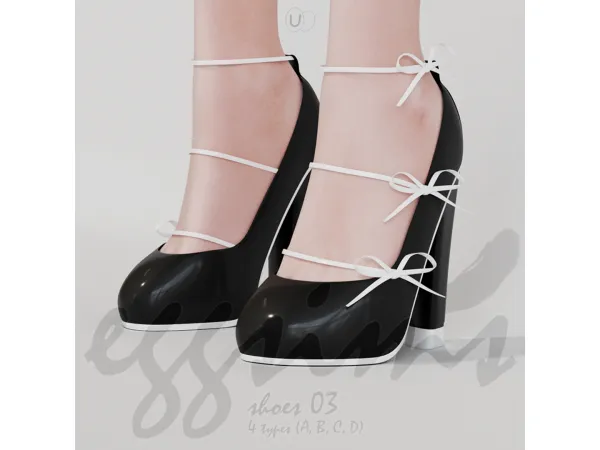 Alpha [EGGSIMS] shoes 03 ABCD - The Sims 4 Custom Content