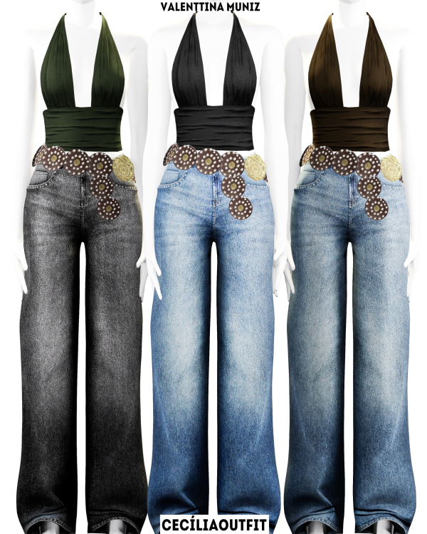 Alpha Cecília Pants by valentinamuniz - The Sims 4 Custom Content