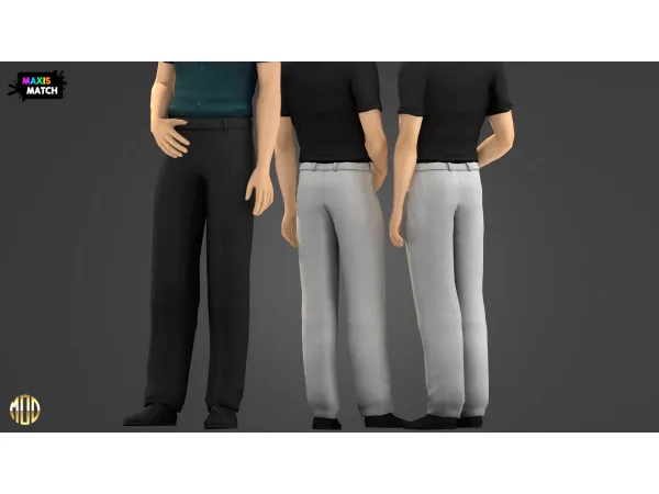 Maxis Match OLIVER SET PANTS by ModCo Studios - The Sims 4 Custom Content