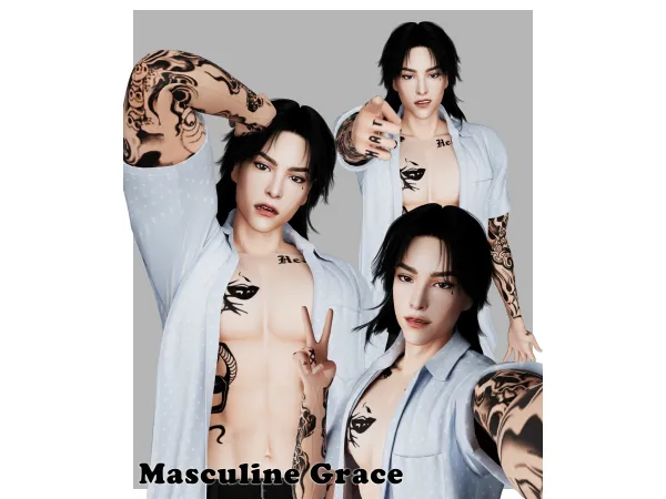 Maxis Match Masculine Grace by simmercreator - The Sims 4 Custom Content