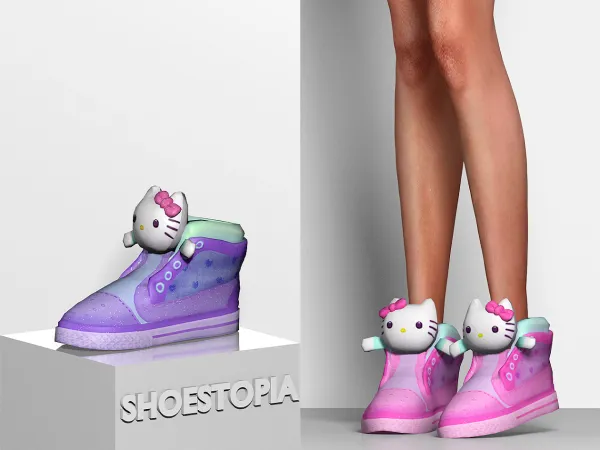 Alpha Hello Kitty Sneakers - The Sims 4 Custom Content