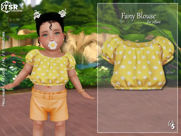 Maxis Match Fany Set Blouse (infant) - The Sims 4 Custom Content