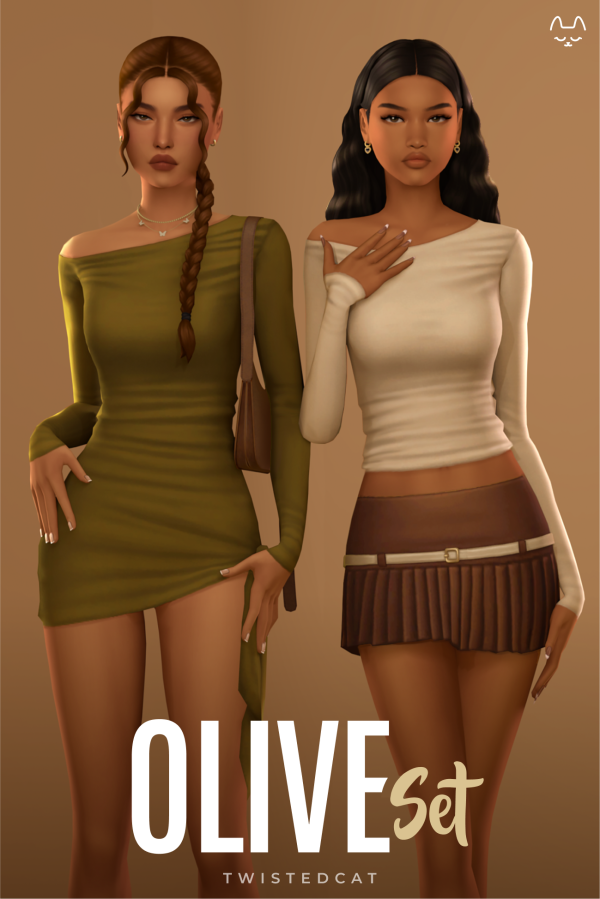 Maxis Match Olive Set by simsfinds - The Sims 4 Custom Content