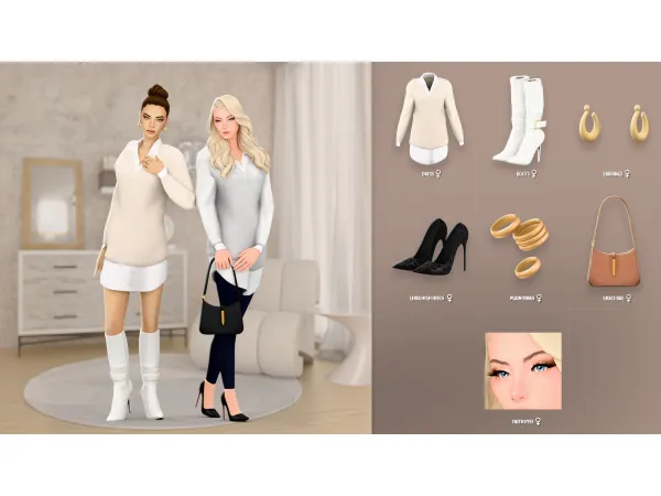 Maxis Match NAOMI SET ModCo Studios - The Sims 4 Custom Content