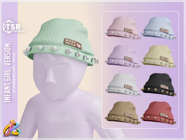 Alpha Girl Beanie 308 Infant by RobertaPLobo - The Sims 4 Custom Content