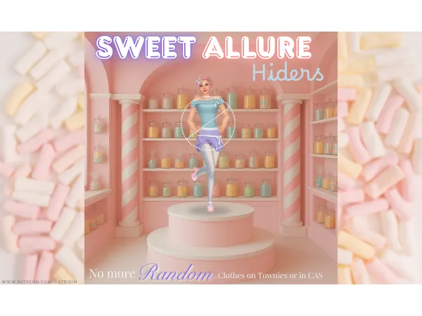 Maxis Match Sweet Allure CAS Hiders by astrisim - The Sims 4 Custom Content