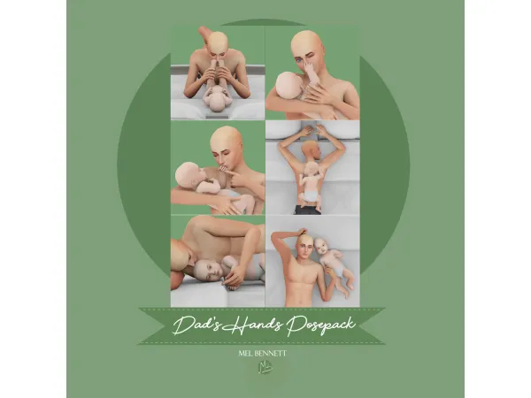 Mix Dad's Hands Posepack - The Sims 4 Custom Content