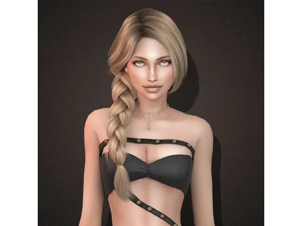 Alpha Melsa hair (adult) - The Sims 4 Custom Content