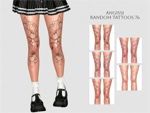 Mix Random tattoos 76 by ANGISSI - The Sims 4 Custom Content