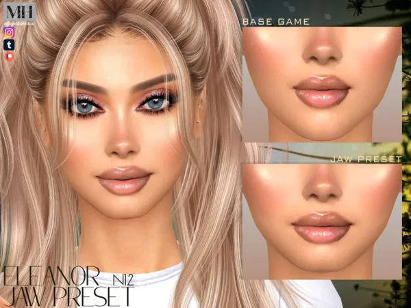 Alpha Eleanor Jaw Preset N12 - The Sims 4 Custom Content