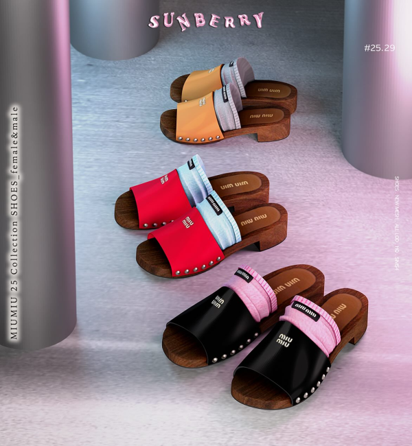 Alpha [SUNBERRY] 2529_MIUMIU 25 Collection SHOES by simsfinds - The Sims 4 Custom Content