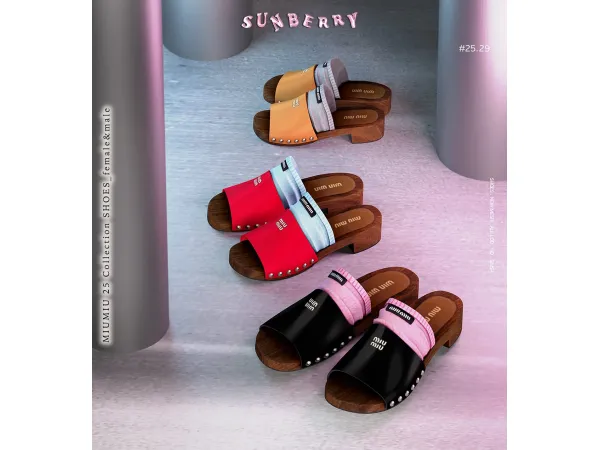 Alpha [SUNBERRY] 2529_MIUMIU 25 Collection SHOES - The Sims 4 Custom Content