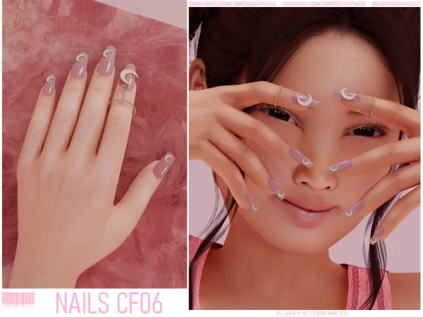 Alpha Nails CF06 - The Sims 4 Custom Content