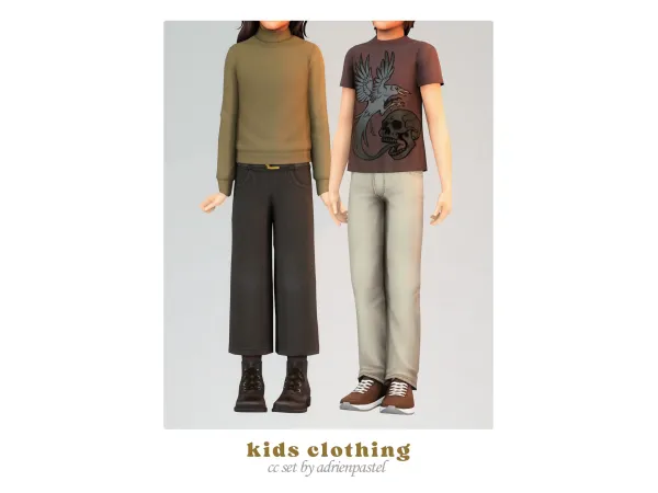 Maxis Match Kids Clothing Shoes Compilation 2 by Adrienpastel - The Sims 4 Custom Content