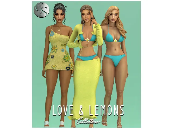 Love Lemons Collection by Camuflaje - The Sims 4 Custom Content