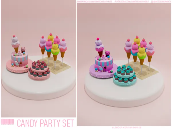 Maxis Match Candy Party Set - The Sims 4 Custom Content