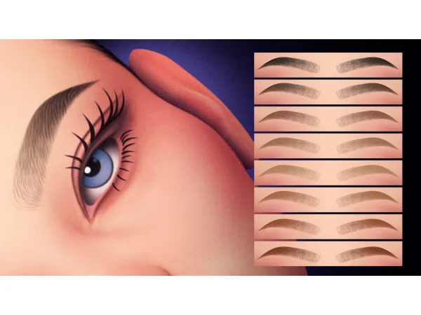 Maxis Match Isla Sculpted Brows MC4 V2 by Cosimetic - The Sims 4 Custom Content