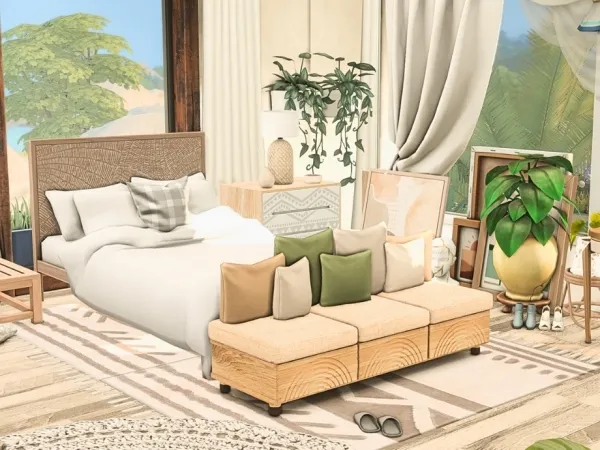 Alpha All Natural Bedroom - The Sims 4 Custom Content