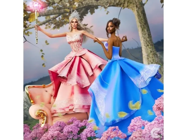 Alpha Ariana Grande's Glinda dress from Wicked cool_content_star - The Sims 4 Custom Content