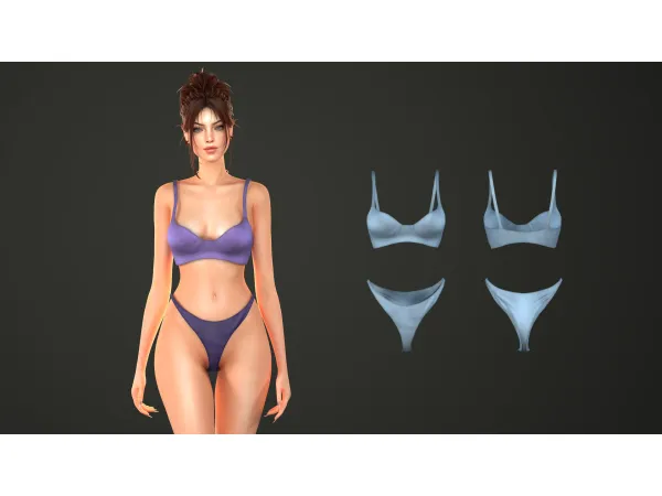 Maxis Match Megan Lingerie Set by astya96 - The Sims 4 Custom Content