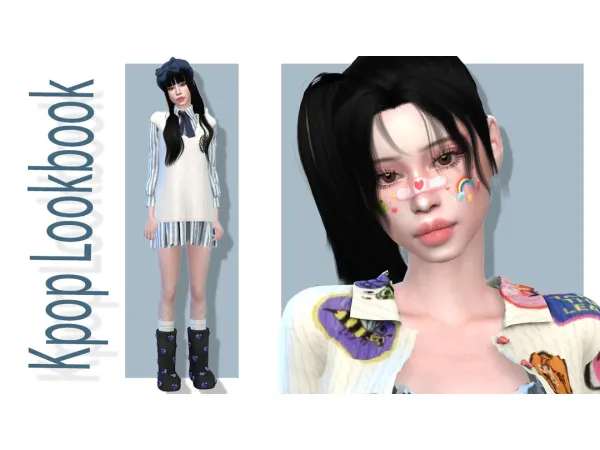 Alpha Kpop Lookbook Folder Sim Download by Yolimi - The Sims 4 Custom Content