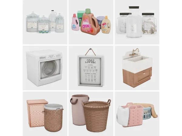 Maxis Match aesthetic laundry part 2 sims 4 finds by boujeesimss - The Sims 4 Custom Content